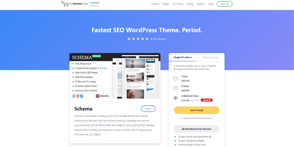 schema-lite-seo-friendly-wordpress-theme-free