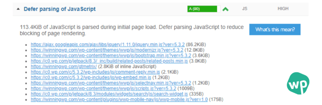 analyze-defer-parsing-of-javascript-in-gtmetrix